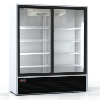 Шкафы холодильные Премьер-1,4 К/1,5К с раздвижными стеклянными дверьми купе